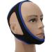 Anti-Snoring Chin Strap | Adjustable Breathable Jaw Support Belt - Comfort & Quality (Black Blue Edge - Buy Online on GoSupps.com
