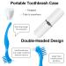 Denture Brush Kit - 2 Cases 2 Brushes & Portable Storage | Ideal for Travel - Pink & Purple - Buy Online on GoSupps.com