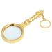Handheld Magnifier Alloy Carved Handle Magnifying Glass Elderly Reading Magnifier with Key Ring Reading Magnifier Loupe Glasses for Book and Newspaper Reading