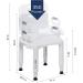 Drive Medical RTL12505 Handicap Bathroom Bench with Back and Arms - White - Buy Online on GoSupps.com