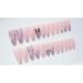 French Tip Press on Nails - Small Fragrant Style Pink Long Press On Nails with Nail Tips White and black with Butterfly bow Design Glossy white press on nails Acrylic False Nails Cute Artificial Nails - Buy Online on GoSupps.com