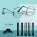 10 Pairs Black Silicone Anti-Slip Eyeglass End Tips - Soft Replacement Sleeve for Thin Wire Sunglasses Legs - Buy Online on GoSupps.com