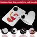 54Pcs Stainless Steel Makeup Mixing Palette with Lip Brushes - Professional Metal Palette for Foundation/Eyelash/Nail Art - Buy Online on GoSupps.com