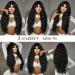 Allbell Long Black Wigs with Bangs | Wavy Synthetic Wigs for Women - International Shipping Available - Buy Online on GoSupps.com