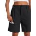 COOrun Women's Quick Dry Hiking Cargo Shorts - Black, Large (8/7 Length) with Zipper Pockets - Buy Online on GoSupps.com