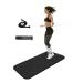 Vonoga Non-Slip 8mm Jump Rope Mat Shock Absorption Rope Skipping Mat Indoor Outdoor Padded Mat For Cross Rope Exercise Workout Mat Black
