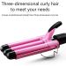 Hair Curler 3 Barrels Hair Waver Curling Iron Big Wave Hair Crimper Wand for Long Hair Electric Hair Crimpers Tongs with Two Speed Temp Control 25MM Pink Pink One Size - Buy Online on GoSupps.com