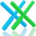 X Hollow Teether Tubes with 3 Different Textures - Teething Toys for Babies 3-6 Months 6-12 Months - BPA Free/Freezer & Refrigirator Safe - Baby Teether for Infants and Toddlers