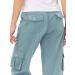 MoFiz Women's Loose Fit Cargo Capris with Pockets for Hiking - Grey Blue - X-Large - Buy Online on GoSupps.com