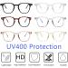 2 Pack Blue Light Blocking Glasses Anti Blue Light Gaming Glasses Retro Fashion Frame Non-Prescription Lens Anti Fatigue Headache Computer Screen Glasses for Women and Men Unisex Round Glasses A2 3pack black+flower+grey - Buy Online on GoSupps.com