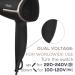 Beurer HC25 Ionic Hair Dryer for Travel - 1600W Anti Frizz Blow Dryer with Voltage Switch, Foldable Handle, Lightweight Styler, Nozzle Attachment, Storage Bag - Black/Rose Gold - Buy Online on GoSupps.com