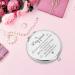 LRUIOMVE Friendship Gift Compact Pocket Cosmetic Mirror - Silver Engraved Travel Makeup Mirror for Sister, Women, Friends - Birthday, Christmas, Graduation - Buy Online on GoSupps.com