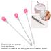 3Pcs Stainless Steel Nail Art Stirring Sticks - Pink Rose Red DIY Tools for Nail Salon - Buy Online on GoSupps.com