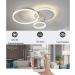 54W Dimmable LED Ceiling Light | Modern 3-Ring Lamp for Living Room Bedroom & Office - White Aluminum Design - Buy Online on GoSupps.com