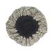Hair heat regulation cap microwave cordless deep shower steam cap hair heat therapy head styling natural cotton linseed interior to maximize heat retention (black)