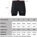 Lixada Men's 2-in-1 Running Shorts - Quick Drying & Breathable - Black Large - Buy Online on GoSupps.com