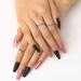 Sethexy Long Matte Black Ballerina False Nails - Bling Sparkle Pink Coffin Acrylic Nail Tips - 24 Press-On Fingernails for Women & Girls - Buy Online on GoSupps.com