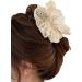 Limtula Lace Princess Large Hair Claw Clip Flower Hair Jaw Clip Balletcore Hair Catch Barrettes Hair Adornment Hair Ornamentatio Beige - Buy Online on GoSupps.com