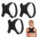 Back straight holding holding correction back women baking posture corrector posture correction back men - adjustable and breathable straight posture coaches dark black (3 pieces)