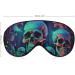 Psychedelic Dark Skulls Sleep Eye Mask | Elastic Strap | Unisex Sleeping Aid for Travel and Naps - Buy Online on GoSupps.com