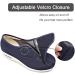 Orthoshoes Women's Diabetic Walking Shoes - Comfortable Support for Elderly with Swollen Feet | Lightweight Adjustable Strap Sneakers for Plantar Fasciitis - Navy, Size 7 - Buy Online on GoSupps.com