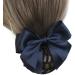 Wine Red Women's Hair Snood with Bowknot Decor - Elastic Mesh Hair Bun Cover Barrette Clip - Buy Online on GoSupps.com