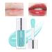 Prreal Tinted Lip Oil Plumping Lip Gloss Hydrating Lip Glow Oil Lip Care Moisturizing Clear Toot Lip Oil for Dry Lips Nourishing Water Glossy Glass Lip Oil Gloss Non-Sticky Shine Lip Tint (Blue)