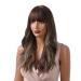 HAIRCUBE Long Brown Curly Wig for Women | Synthetic Hair Wig with Bangs - Shop Internationally - Buy Online on GoSupps.com