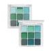 Green Eyeshadow - Matte & Glitter Eyeshadow Glitter Green Eyeshadow | 9 Matte Pearlescent Pigmented Eyeshadow Palette - Professional Glitter Eye Makeup & Waterproof