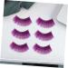 FRCOLOR Devise 9 Pairs Halloween Fiber Of Dramatic Girls Mascara Costuem Magnetic Eyelashes Woman Flash Cosmetics Shining Carnival Purple Synthetic Up Black Eyelash Beautiful Size 1x3pcs purplex3pcs - Buy Online on GoSupps.com