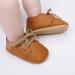 First Walking Baby Shoes | PU Leather Sneakers for Boys and Girls | Non-Slip Rubber Soles | 0-18 Months | Brown - Buy Online on GoSupps.com
