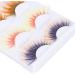 Fake Eyelashes 5 Pairs Colorful Eyelashes 6D Gradient Long Curled Soft Colored False Eye Lashes Red Lashes Blue Lashes Purple Lashes Brown Lashes Cosplay for Halloween - Buy Online on GoSupps.com