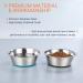 Peggy11 6-Cup Stainless Steel Anti-Slip Dog Bowls - Set of 2 - Buy Online on GoSupps.com