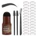 Eyebrow stamps waterproof Eyebrow Stamp Kit eyebrow template design kit 24 stencils One step Brow Stamp Shaping kit (black)