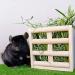 ANCLLO Rabbit Hay Feeder Rack Wooden Wall-mountable Hay Manger for Small Pets Bunny Chinchilla Guinea Pigs - Buy Online on GoSupps.com