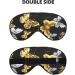 Buy Gold & White Butterflies Black Print Unisex Eye Mask | Soft Adjustable Sleeping Mask for All | International Shipping Available - Buy Online on GoSupps.com