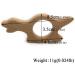 Wendysun 2pcs Crocodile Shape Wood Teether Set for Baby Teething - Natural Beech DIY Pendant Toy - Buy Online on GoSupps.com