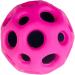 1Pc Hot Pink Space Ball Bounce Ball Toy Moon Ball with Extremely High Bounce High Resilience Foam Hole Ball Mini Bouncing Ball Toy for Pets and Kids Party Gift Calisthenics and Ability
