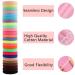 400 Pcs Soft Rainbow Hair Ties for Toddler Girls - Ponytail Bands Stretch Elastics - Curly Kids Hair Accessories in Pink - Buy Online on GoSupps.com