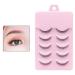 Buy 5Pcs Black Short Fake Mink Eyelashes - Natural Looking Eye Extensions for Women | Perfect Fitting 8mm Eyelash Makeup Tools - Buy Online on GoSupps.com