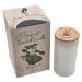 Sensual fragrance candle flame of nature in crystal glass made of soy wax and 100% from natural bergamot essential oil for aromatherapy spiritual growth and general well -being
