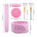 Yucool Adjustable Slipproof Facial Headband Set - 3 Pieces with Magic Tape 2 Silicone Brushes & 2 Sponges for Optimal Facial Treatments - Buy Online on GoSupps.com
