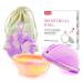 Pllype menstrual disc set reusable menstrual disc with 1 s period discs+1l menstrual cup made of 100% medical silicone tampon alternative women sport swimming purple-2