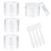4pcs Travel Bottles Pots Sample Pots for Toiletries 20g/20ml Clear Round Travel Small Pots with Lids for Women Cosmetic Containers for Lotions Creams Makeup(Clear)