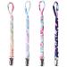 Onwon 4 Pieces Pacifier Clips for Infant Boys and Girls Universal Pacifier Holder Hand-Made Braided Soothie Leash for All Pacifiers Teething Drool Bibs (Gray  Yellow  White  Blue)