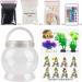 LA KEN DU Small Betta Tetra Fish Tank Decorations Set - 0.5-Gallon Aquarium with LED Lighting Fish Night Light for Kids - Transparent White - Buy Online on GoSupps.com