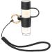 Desing Wish Silicone Lip Balm Holder with Cap Cover Chapstick Holder Keychain Sleeve Portable Lip Balm Key Chain with Key Ring and Wrist Strap Lanyard - Black