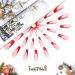 Vatocu Christmas False Nails - Long Xmas Press on Nails with Snowflakes Glitter - 24pcs Ballerina Acrylic Stick on Nails for Women and Girls - Buy Online on GoSupps.com