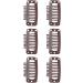 Wig Clips 32mm Snap Clips Wig Teeth Combs U Shape Metal Clips 6 Teeth Combs Clips for Hair Extensions and Wefts(Brown) - Buy Online on GoSupps.com