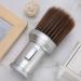 Multifunctional Comb Brush for Broken Hair Neck Dust Brush Beard Shaving Brush for Barber Shop (Silver)
